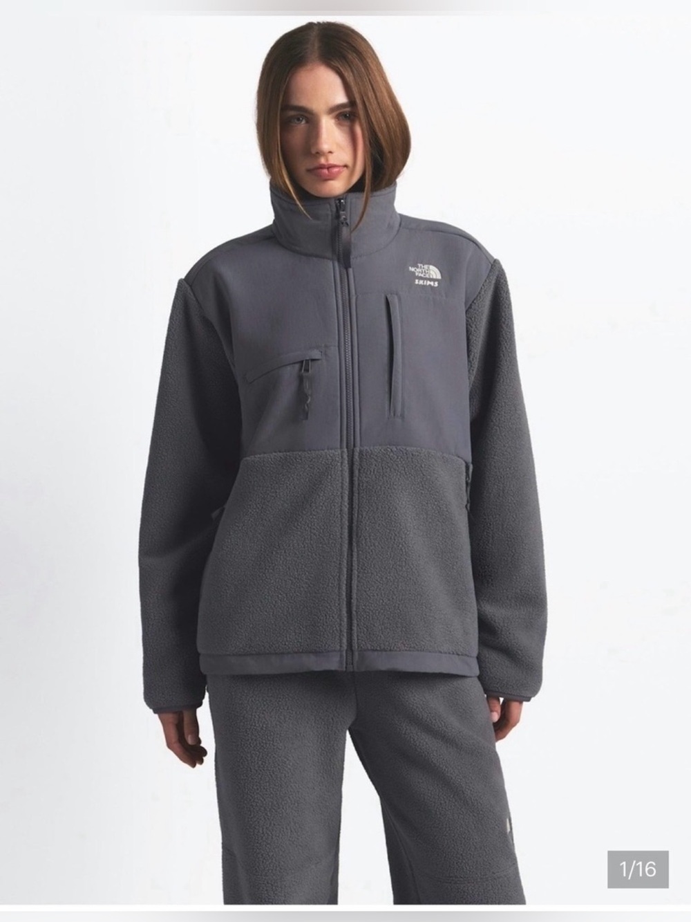 The Northface X Skims 1995 DENALI FLEECE JACKET unisex  Gunmetal SMALL